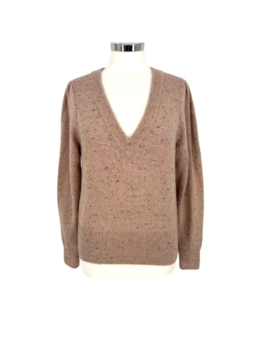 Madewell Donegal Westgate V-Neck Sweater Wool Blend Beige Size Medium